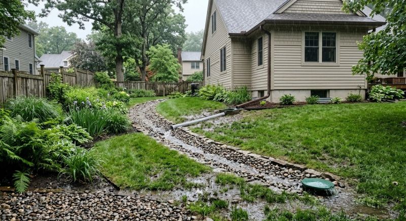 Hillside Drainage Installation in Tuscaloosa, AL