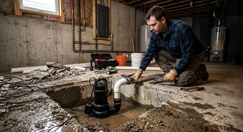 Sump Pump Relocation in Manchester, NH