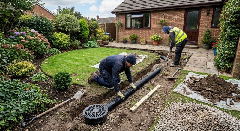 Hillside Drainage Installation in Tuscaloosa, AL