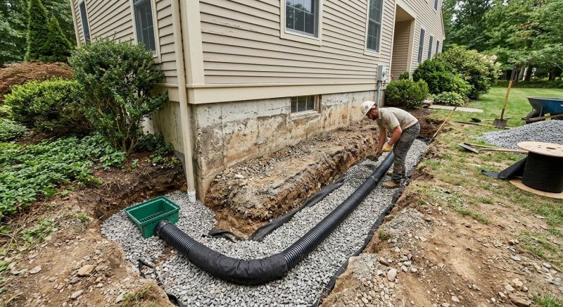 Sidewalk Drainage Installation in Tuscaloosa, AL